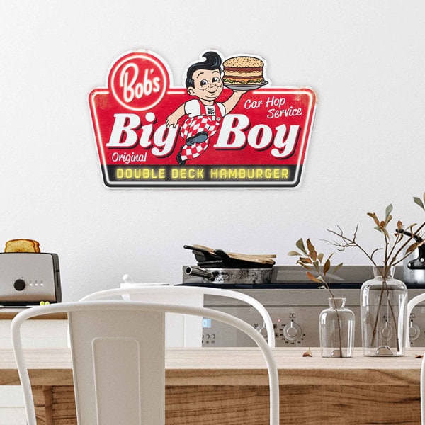 Bob's Big Boy Double Deck Hamburger Metal Sign