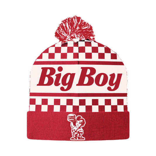 Checkered Pom Pom Hat